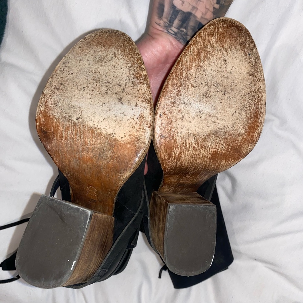 Gorgeous Free People Leather Wrap Boots - Picture 3 of 3